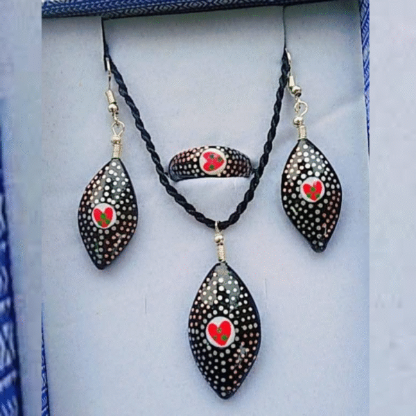 Handmade Chitrali Jewelry Set | Ibex & Markhor Horn Inspired Necklace and Earrings | Traditional Tribal Design – Himalians Fashion