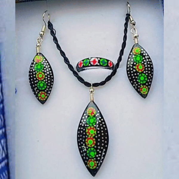 Handmade Chitrali Jewelry Set | Ibex & Markhor Horn Inspired Necklace and Earrings | Traditional Tribal Design – Himalians Fashion