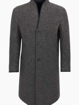 Handmade Pure Woolen Long Coat for Men – Traditional Winter Overcoat