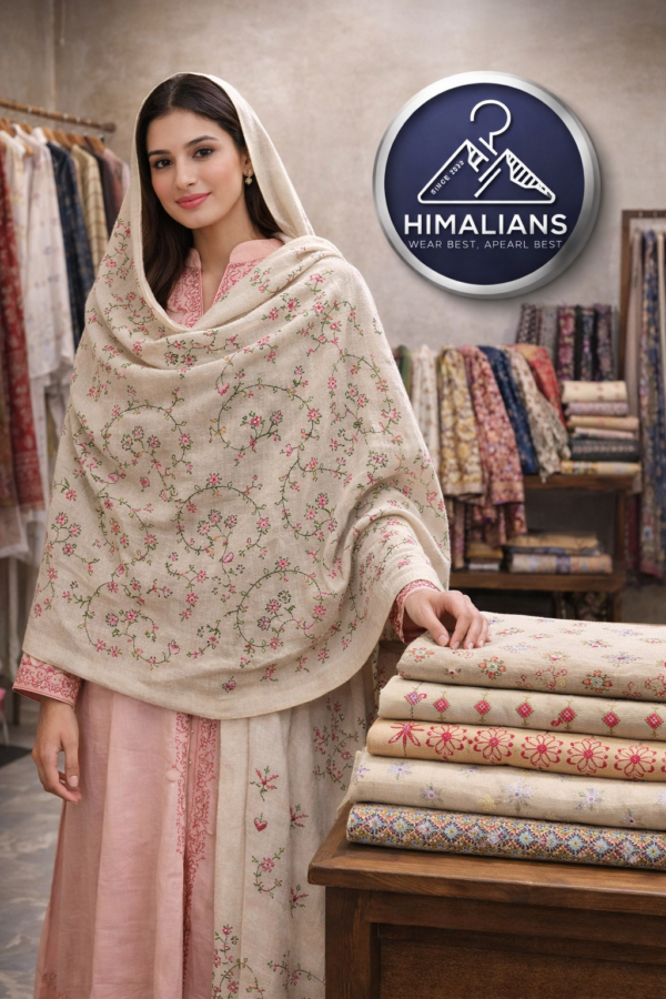 Premium Embroidered Woolen Shawl for Women – Soft, Warm & Elegant Winter Wear