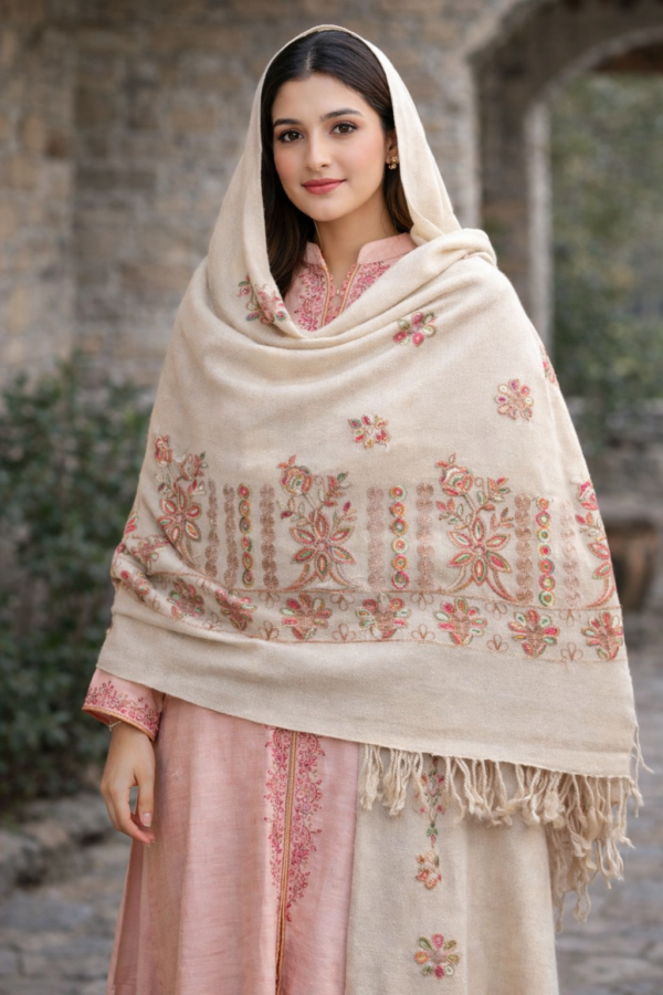 Premium Embroidered Woolen Shawl for Women – Soft, Warm & Elegant Winter Wear